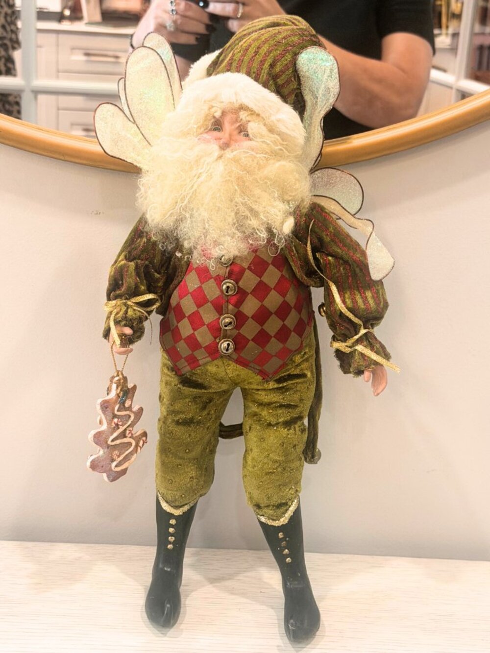 Mark Roberts Gingerbread Fairy With Gingerbread Tree 17" Tall Elf Christmas